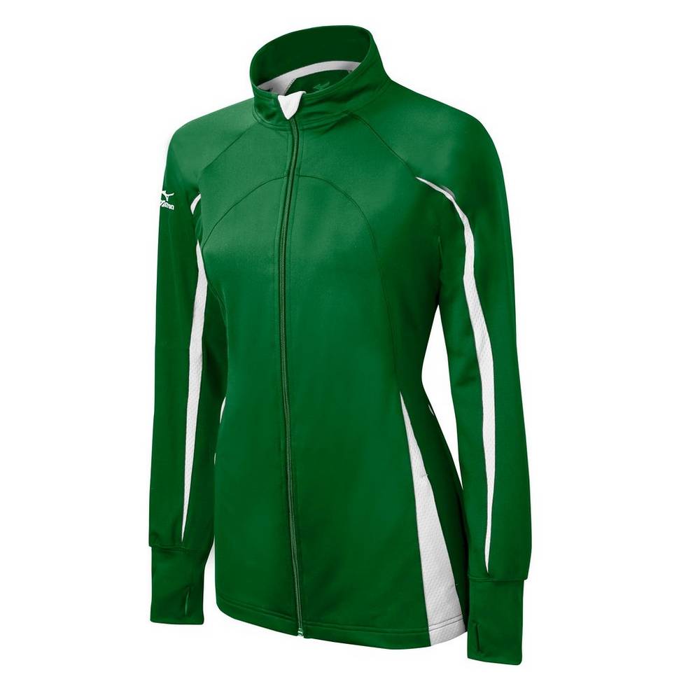 Chaqueta Mizuno Elite 9 Focus Full-Zip Mujer Verde/Blancas España DWJZ-86375